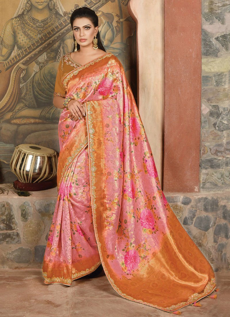 MAHOTSAV SHUBHITA Latest Fancy Wedding Wear Heavy Thread Zari And Cord Embroidery Tassels Silk Saree Collection